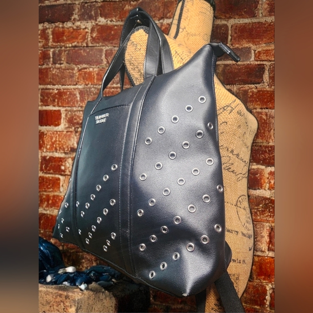 Victoria's Secret Black Studded Convertible Backpack/Tote Bag NWOT - Picture 11 of 16